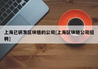 上海已研发区块链的公司[上海区块链公司招聘]