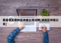 娄底市互联网区块链公司招聘[湖南区块链公司]